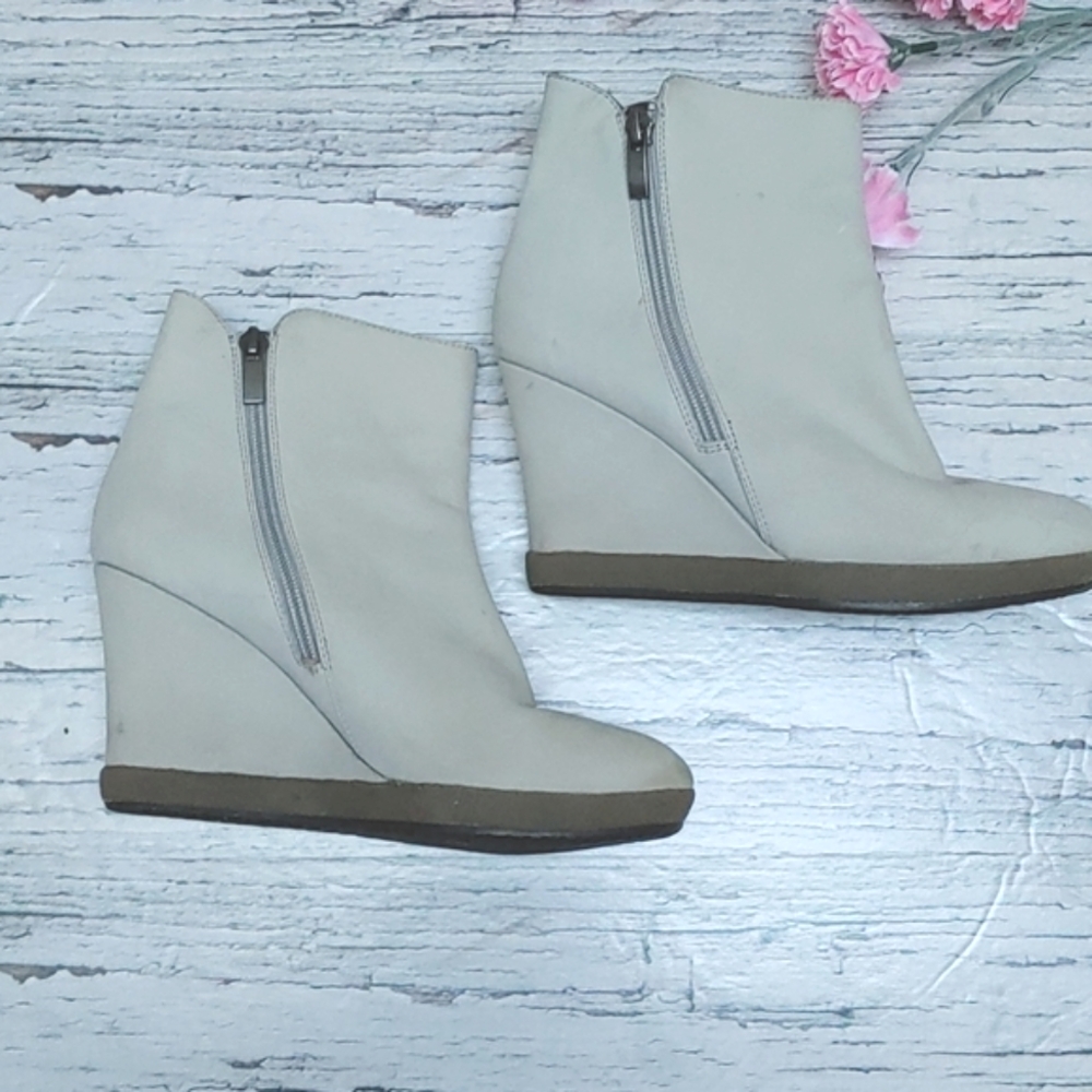 Minty velvet beige double zipper ankle boots autumn winter shoes size 37